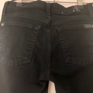Jeans 7For all mankind black with wive hem size 28